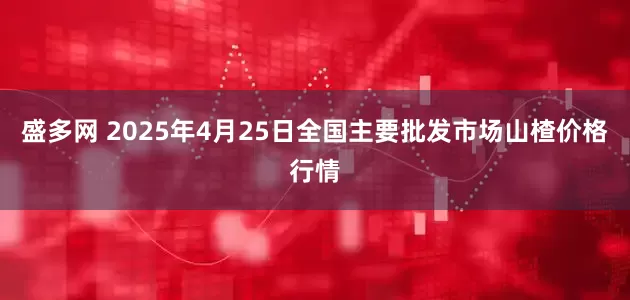 盛多网 2025年4月25日全国主要批发市场山楂价格行情