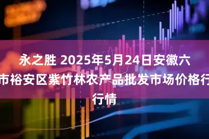 永之胜 2025年5月24日安徽六安市裕安区紫竹林农产品批发市场价格行情